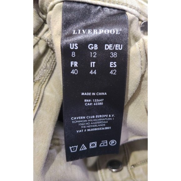 Liverpool Women's The Ankle Skinny Fitted Mid-Rise Classiccore Yellow/Green Sz 8 - Picture 9 of 11